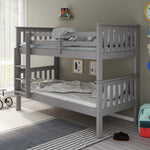 Carra Wooden Single Bunk Bed With Spring Mattress | Single | Grey
