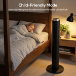 96cm Tower Fan, Standing Floor Fan With Remote Control | Black