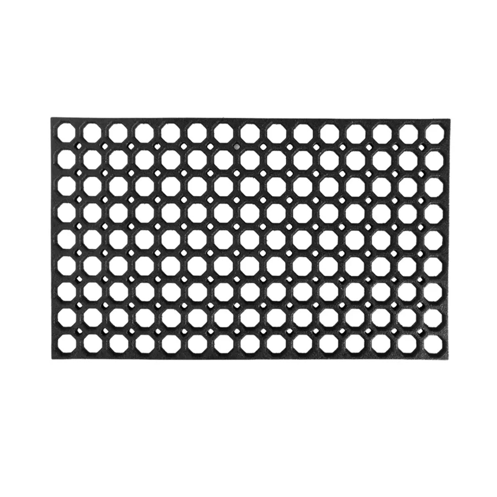 Honeycomb Outdoor Doormat With Open Back | Medium | Black