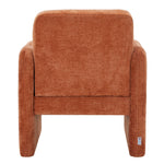 Chenille Modern Accent Chair With Lumbar Pillow | Orange