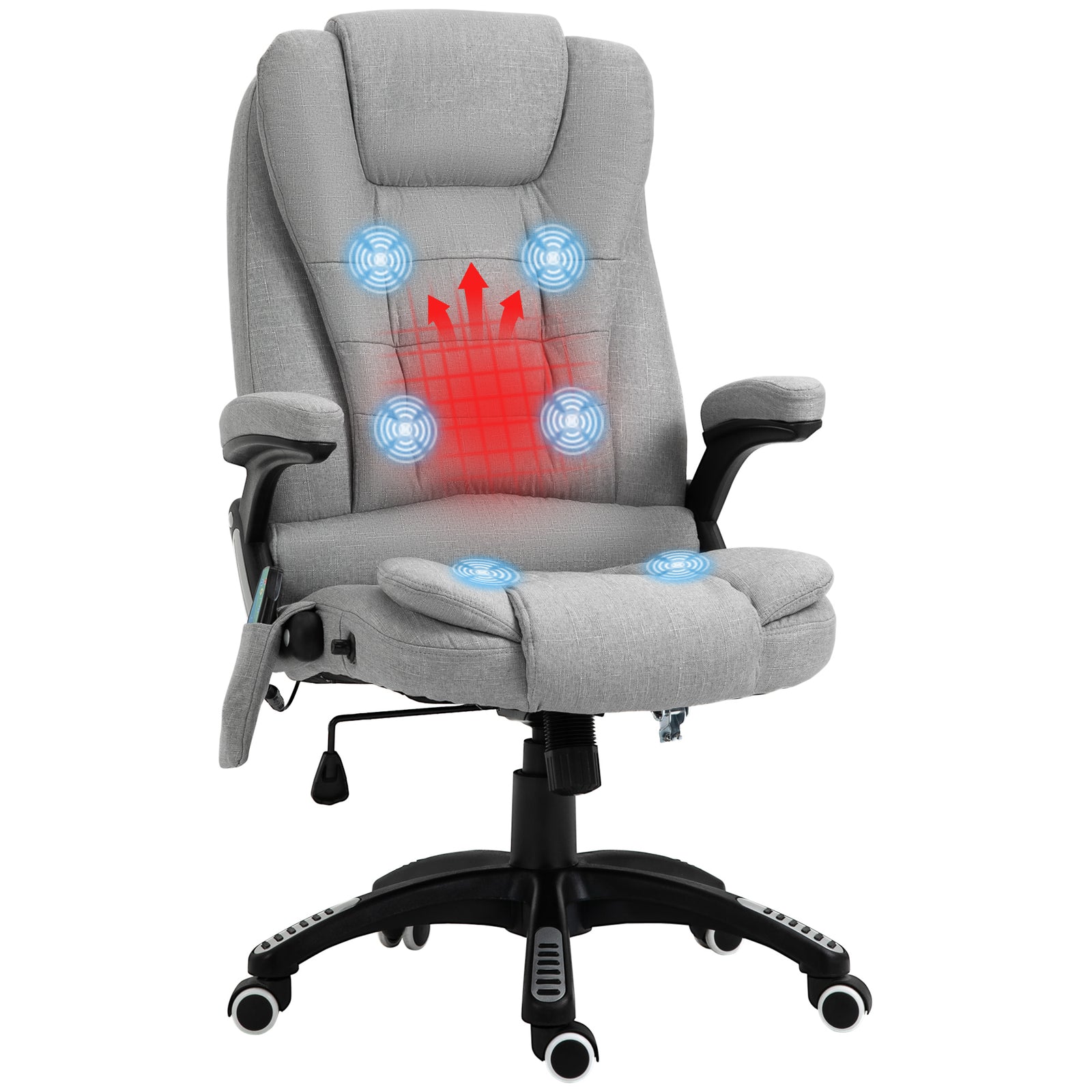 Reclining Chair W/ Heating Massage | Dove Gray