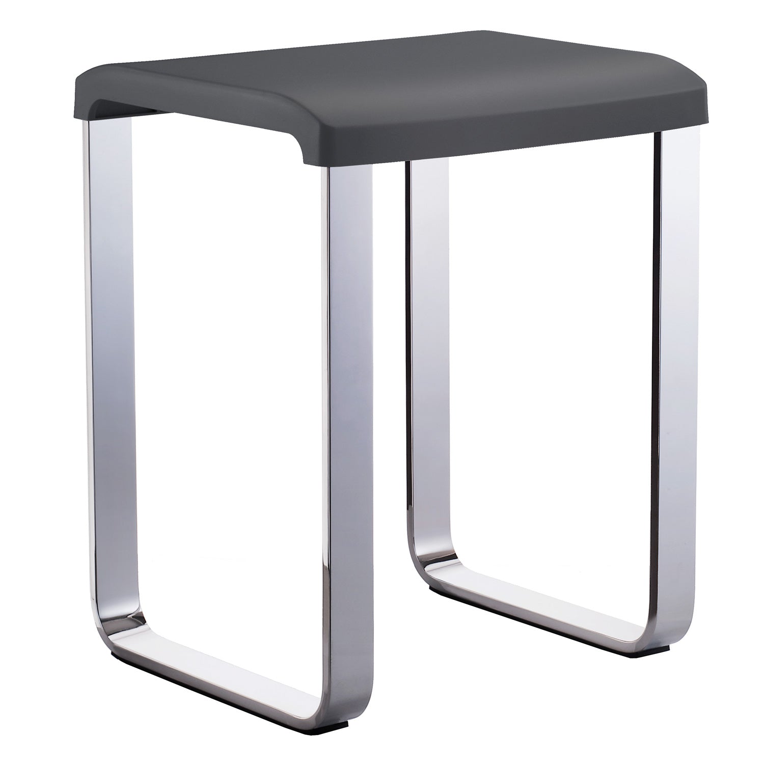 Bathroom Shower Chair With Chrome Aluminium Frame | Dark Gray