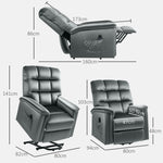 Power Lift Recliner Chair For Elderly W/ Remote Control | One Size | Gray