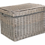 Wicker 58cm Unlined Antique Wash Storage Basket