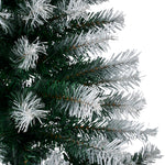 Breeins 180cm Snow-flocked Artificial Christmas Tree With Lush Green Branches