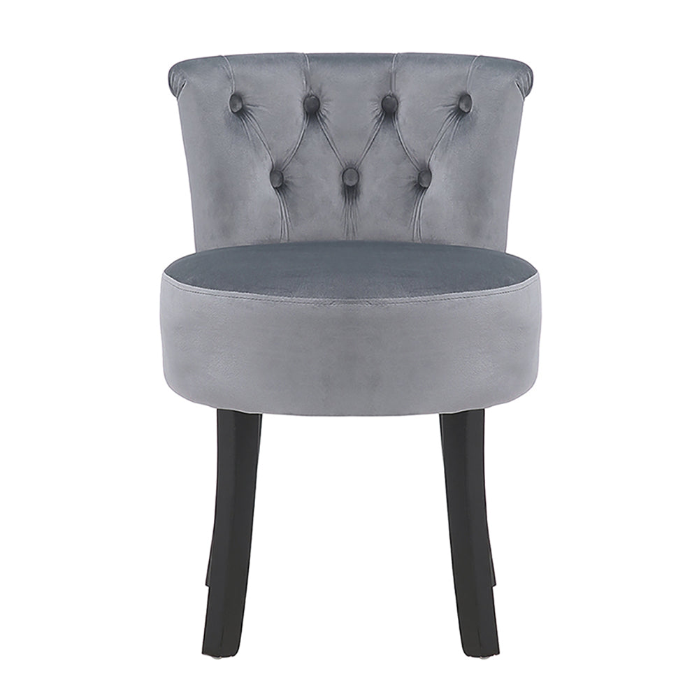 Modern Upholstered Buttoned Stool For Dressing Table