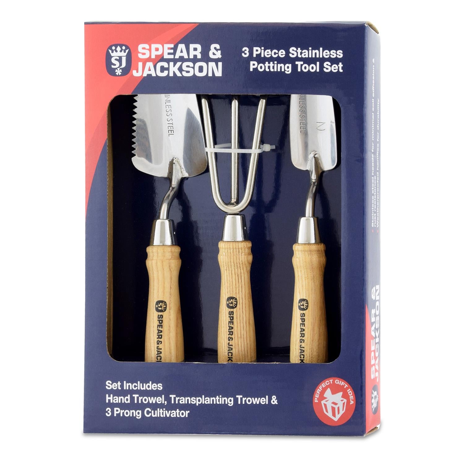 Garden Tool Set, 3 Piece Mini Potting, 2 Trowels & Prong