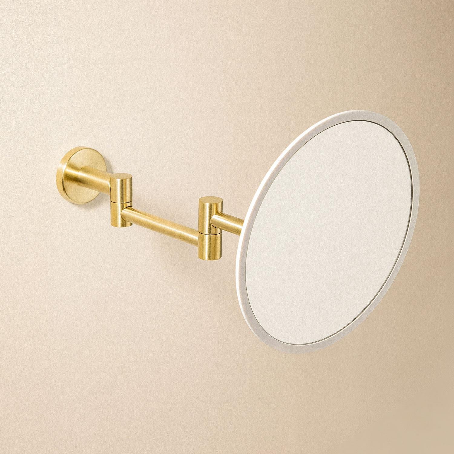 Wall Magnifying Mirror, Brushed Gold Pvd Architect Sp (x5)