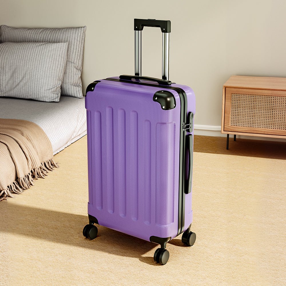 Modern Hardside Spinner Suitcase With Combination Lock | 24" | Purple