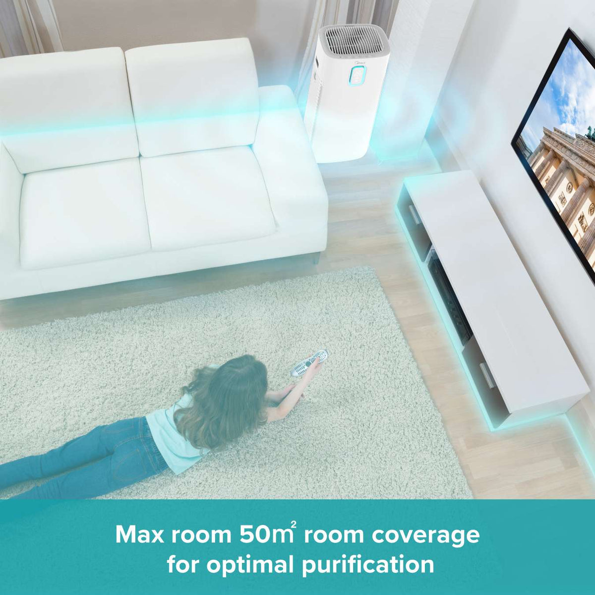 Pure Control XL – Odour Removing Air Purifier and Steriliser with Air Quality Sensor