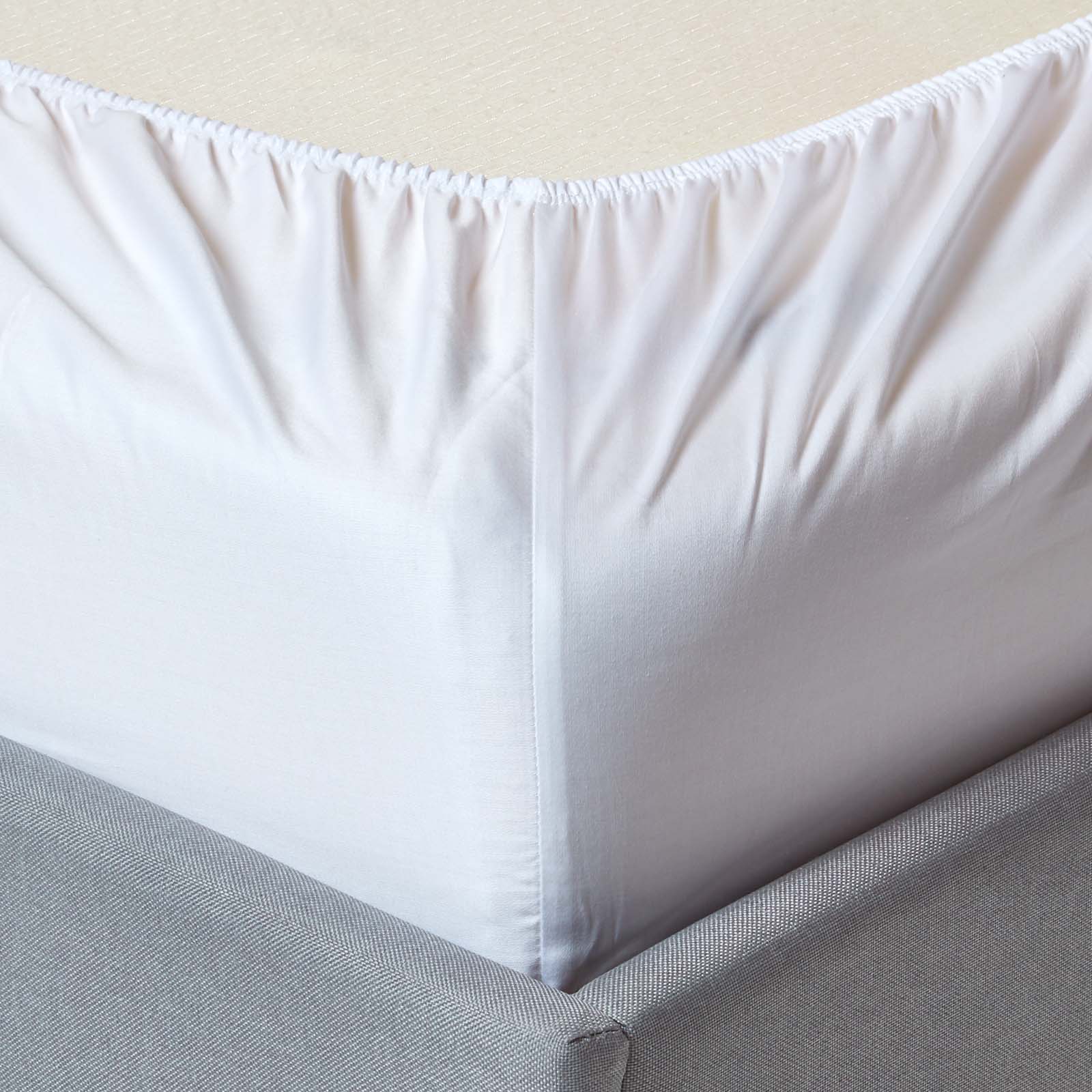 Organic Cotton Deep Fitted Sheet 18 Inch 400 Tc | King | White