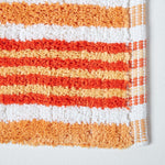 Handloomed Striped Cotton Bath Mat | 40 x 60cm | Orange