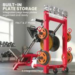 SPORTNOW Leg Press Machine With Wheels, Adjustable Leg Extension Machine
