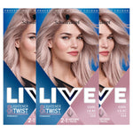 Live 2in1 Lightener+twist Permanent Colour Hairdye,104 Cool Lilac 3x