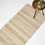 Arlyn Natural Striped Handwoven Jute Rug | 200cm | Natural