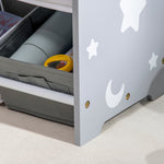Storage Unit W/9 Removable Storage Baskets For Nursery Playroom | Grey