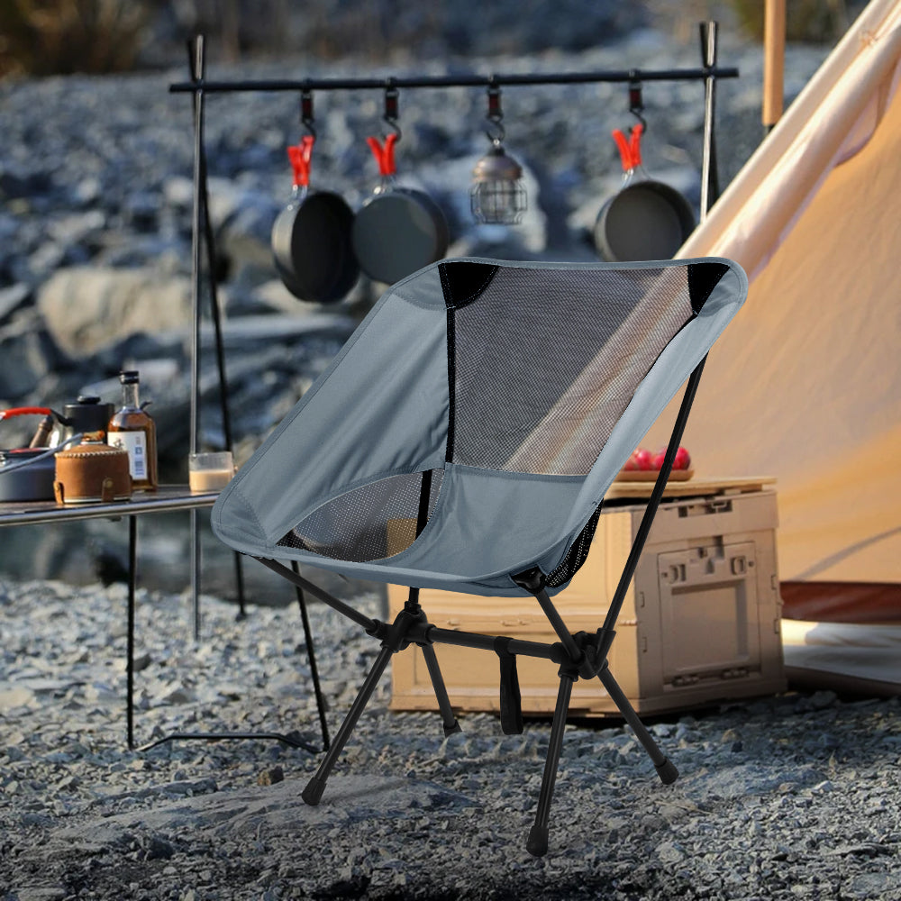 Portable Folding Camping Chair | One Size | Gray