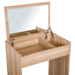 Dressing Table Set Cushioned Stool Flip-up Mirror Chipboard | One Size | Natura