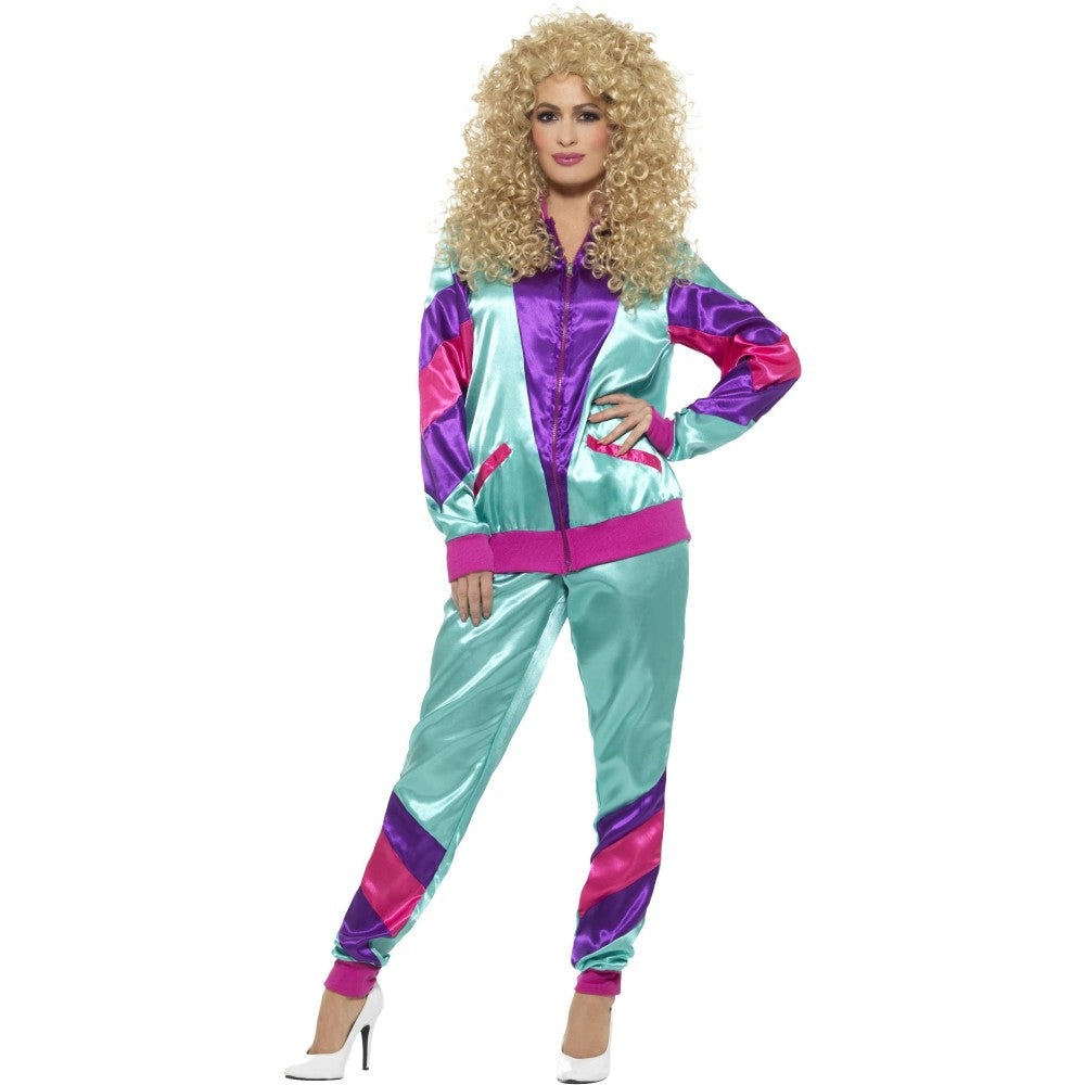 80s Height Of Fashion Shell Suit Costume | Medium | Purple