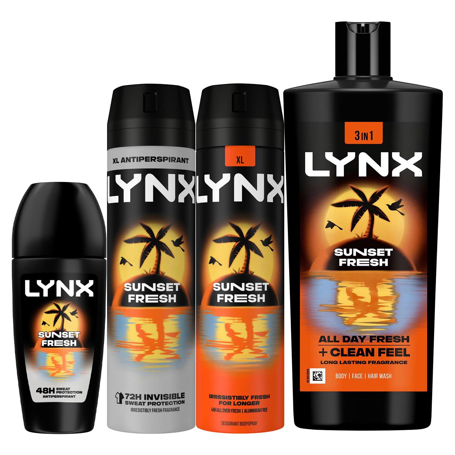 Sunset Fresh Bundle Spray, Antiperspirant, Bodywash & Rollon
