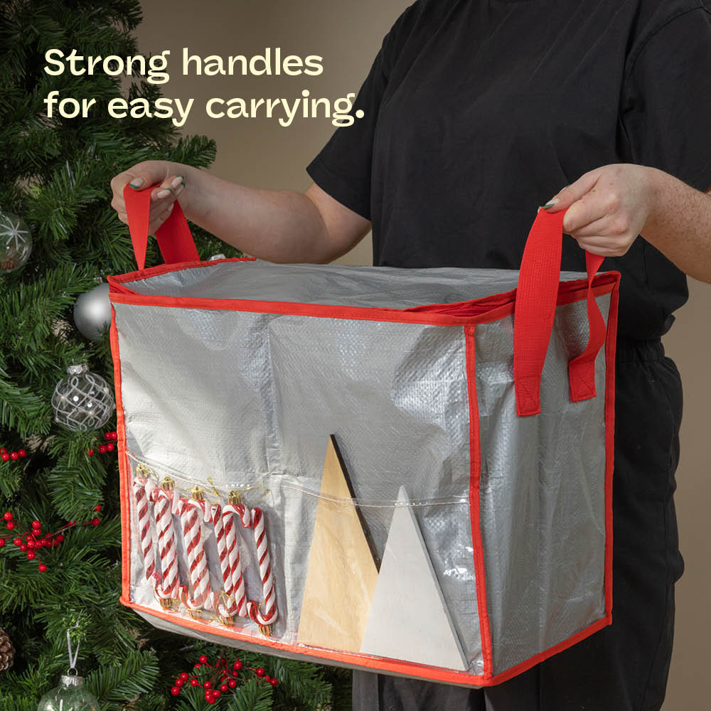 Heavy Duty Xmas Decoration Storage Bag With Dual Handles