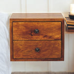 Solid Wood Solis 2-drawer Chestnut Wall Mounted Nightstand