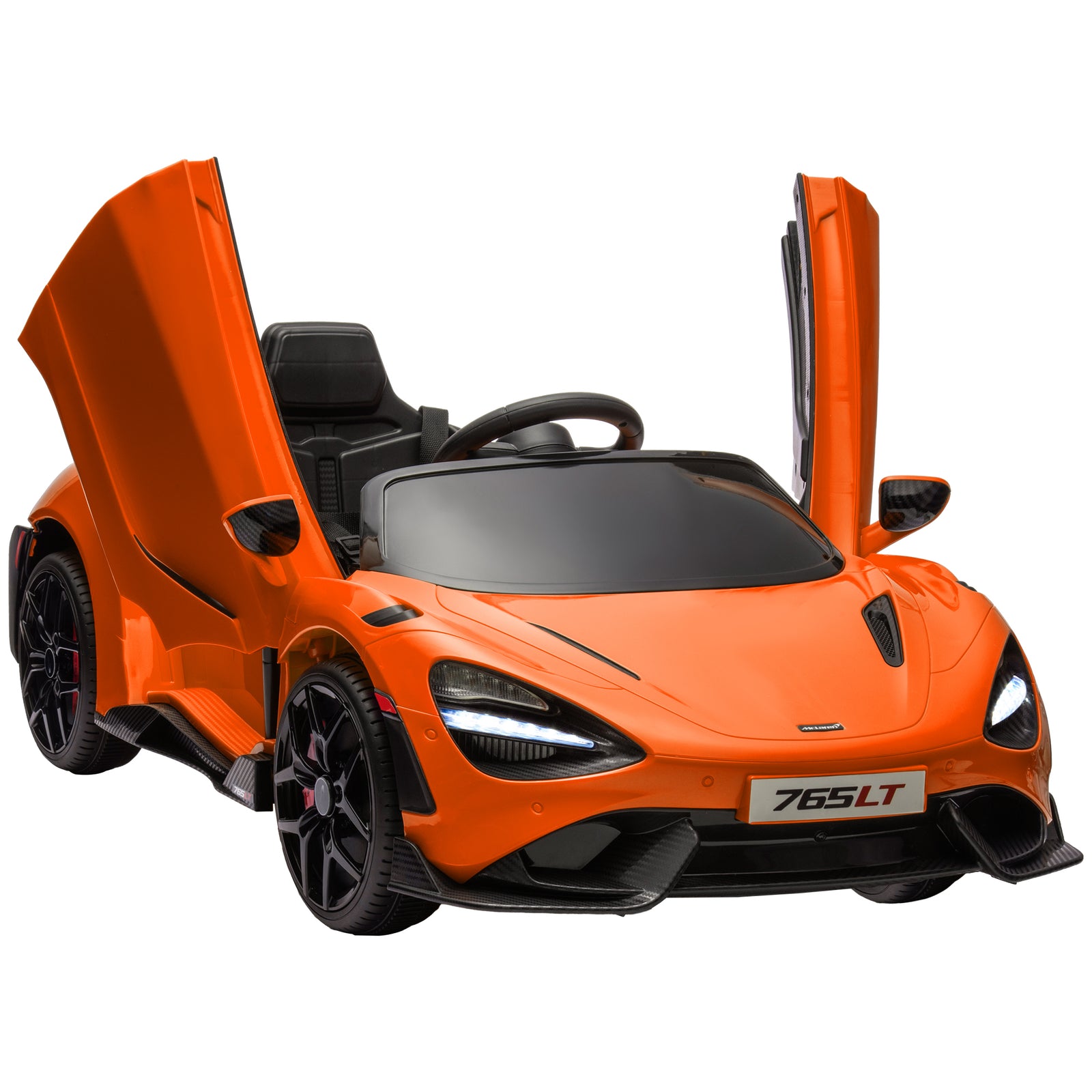 Mclaren 765lt Licensed 12v Kids Ride On Car W/ Mp3 Music | Orange