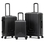 Set Of 3 Hard Shell Suitcases Overhead Carry On Cabin Bag & Check In 20kg+ Medium And Large Bag. | Set of 3 | Black