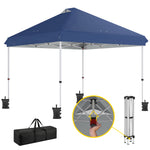 3x3 M Pop Up Gazebo W/ Wheels, One-touch Party Tent | Dark Blue