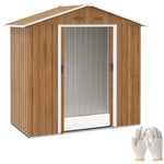 6.5ft X 3.5ft Garden Shed, Metal Shed For Garden Storage