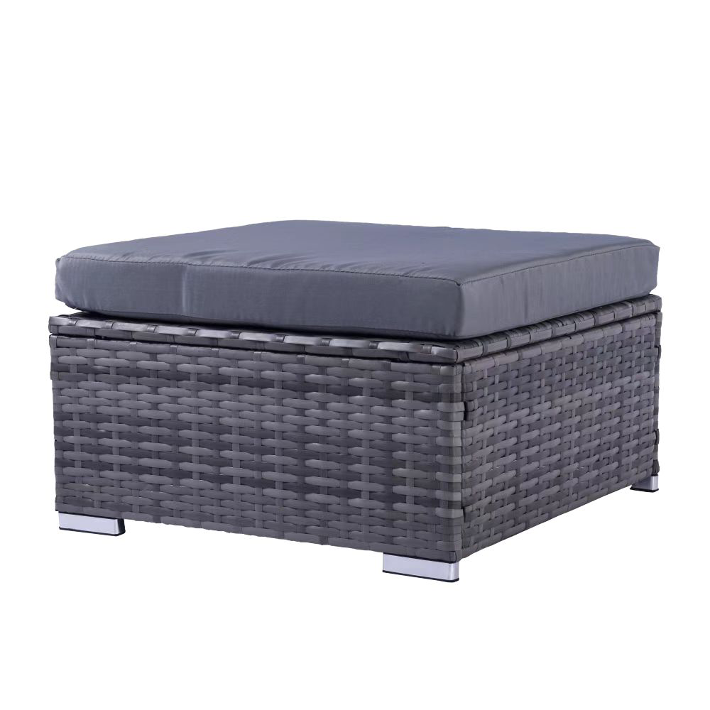 Dunham Grey 4-seater Rattan Sofa Set With Coffee Table For Stylish Outdoor Living | 4 | Grey