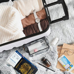 55x35x20cm Cabin Carry On Suitcase Hard Shell Overhead Luggage 100+ Airlines Approved | Cabin | Black & White