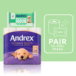 Andrex Gentle 2-ply Toilet Paper 24 Rolls + Ultra Care Washlets 12 Pack