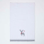 Terry Towelling Stag Christmas Tea Towel