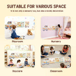 AIYAPLAY Wooden Busy Board, 5 In 1 Wall Panel Sensory Toy For Kids