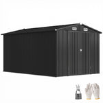 12 X 8 Ft Garden Shed, Outdoor Storage Shed With 4 Vents