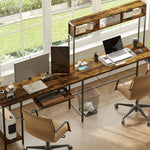 Reversible Corner Desk W/ Usb Port For 2 Person