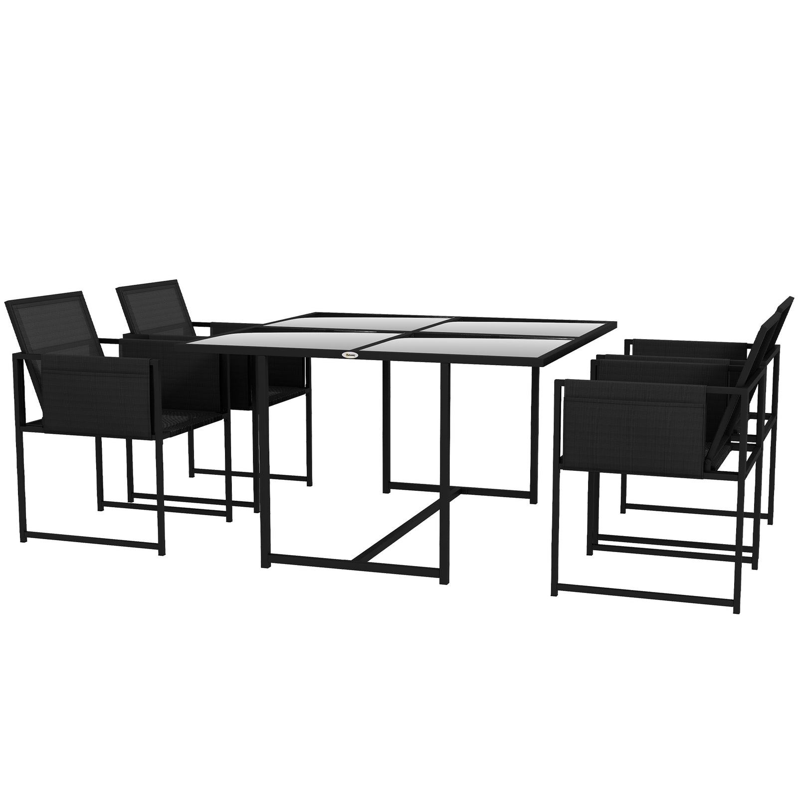 5 Piece Garden Dining Set W/ Adjustable Backrest