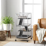 Rolling Small Animal Cage For Chinchillas Ferrets Kittens W/ Ramp | Grey
