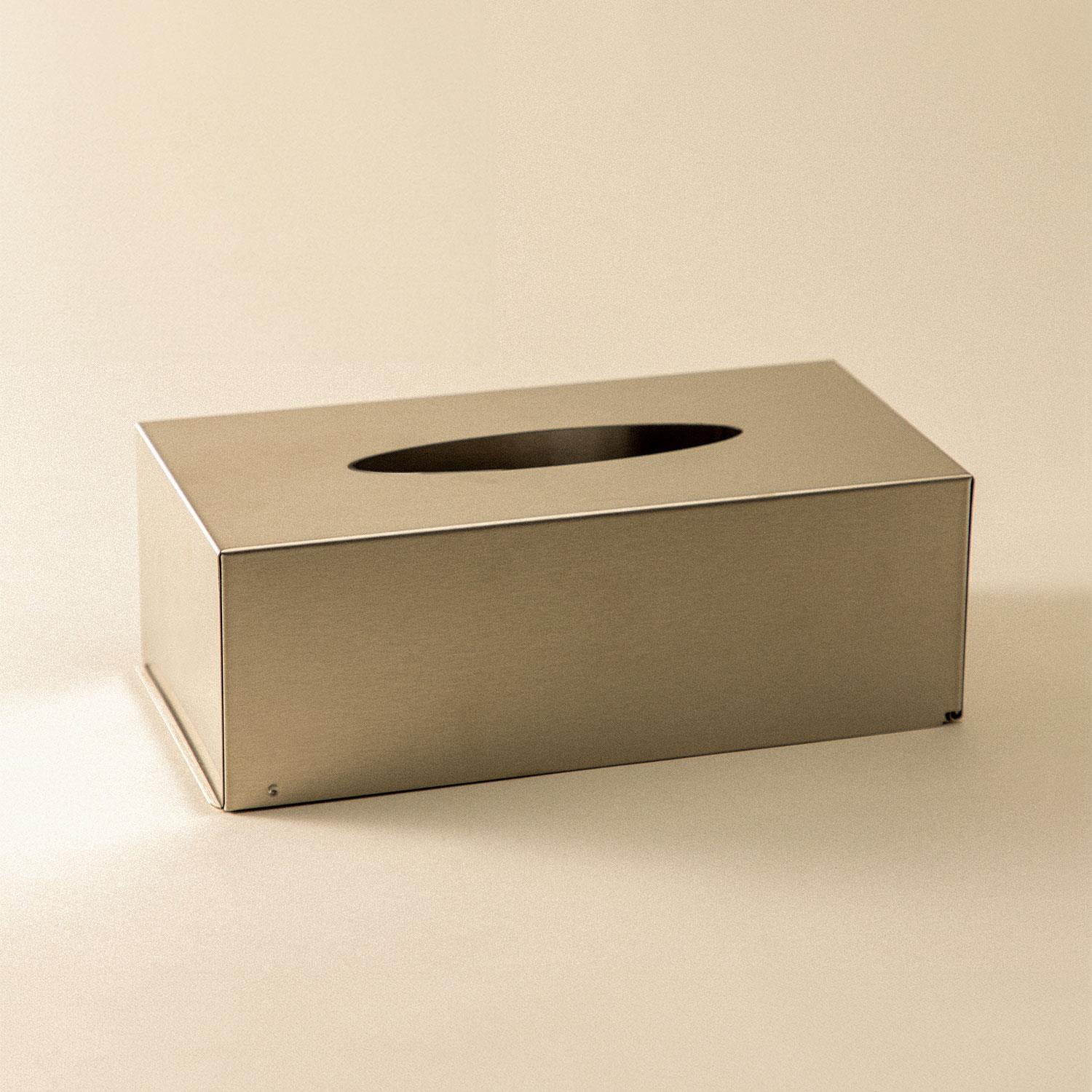 Tissue Box Cover, Matt Chrome, Free-standing, Collection Architect S+