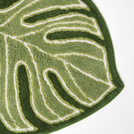 Green Leaf Bath Mat 100% Cotton, 65 X 80 Cm