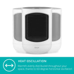 Zone Personal Heater, 1500w Heating Power, Desk Heater | White