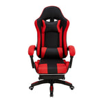 Rgonomic Gaming Chair With Adjustable Height & Backrest Office Computer Chair With Footrest And Pillow | Red