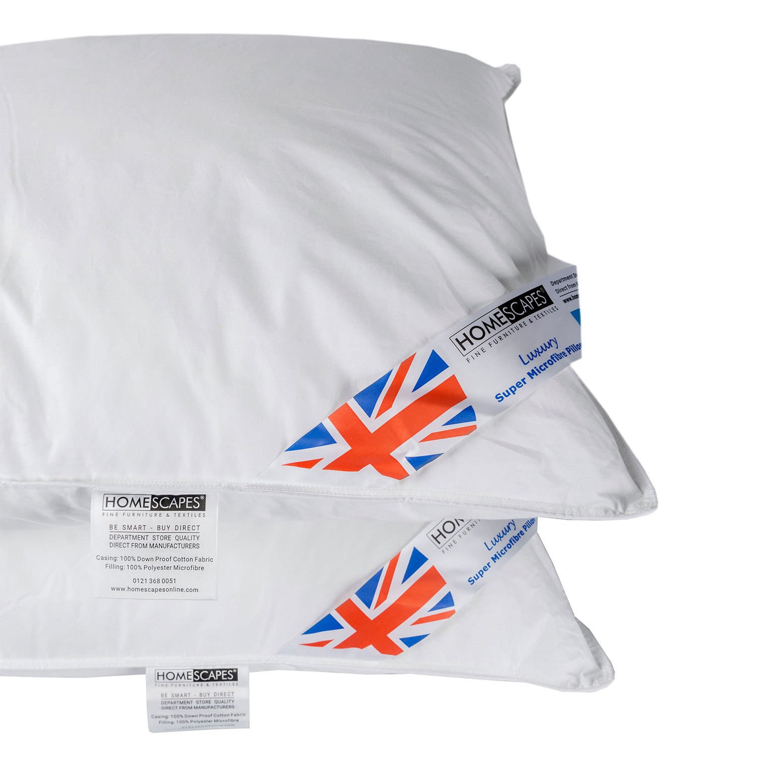Luxury Hotel Quality Super Microfibre Pillow Pair