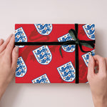 England FA Gift Wrap, 2 Sheet 2 Tag, Official Product