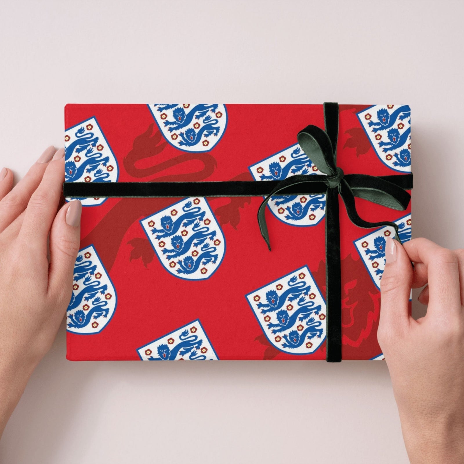 England FA Gift Wrap, 2 Sheet 2 Tag, Official Product