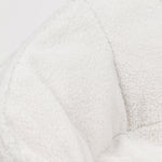 Sherpa Bean Bag Armchair & Pouffe Set | White