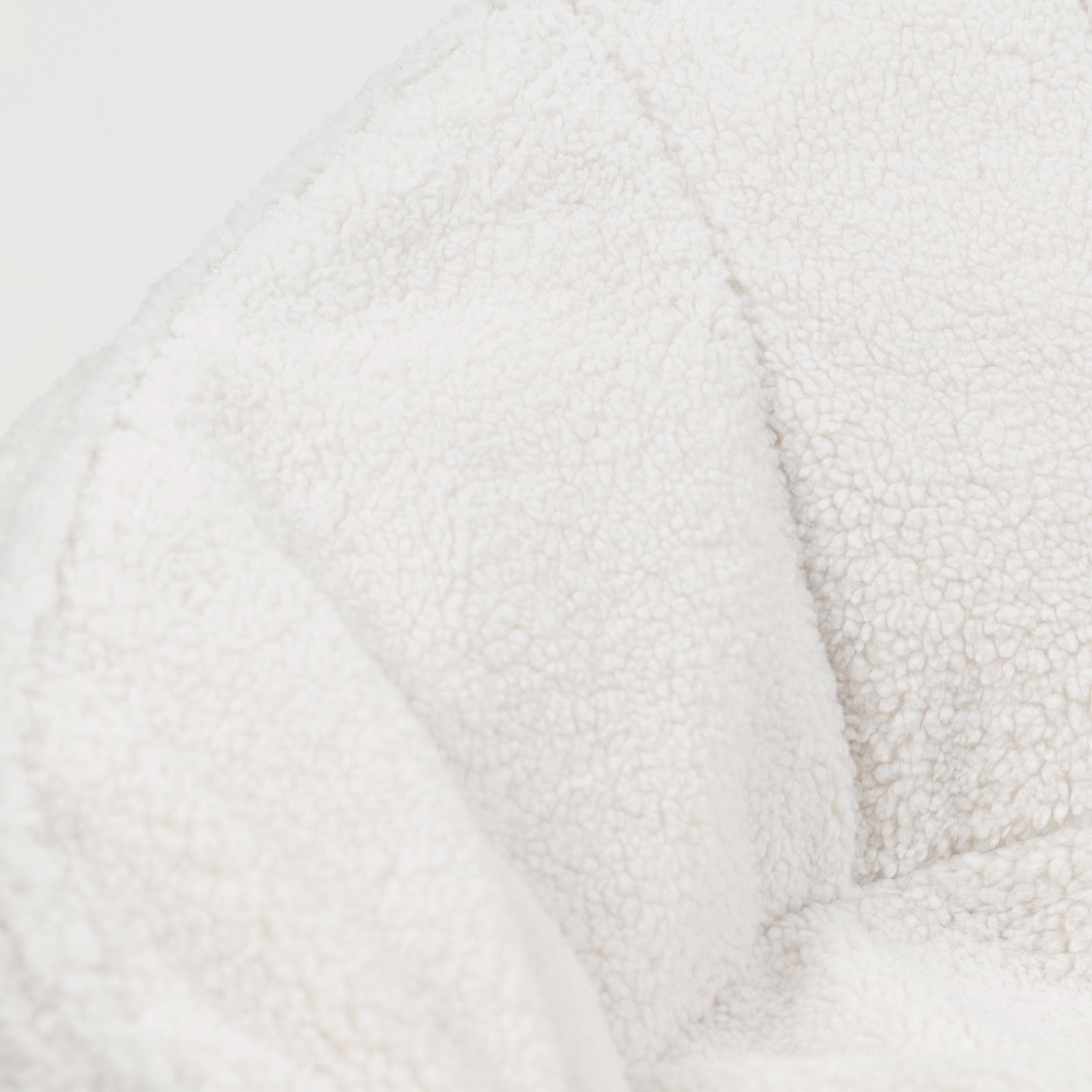 Sherpa Bean Bag Armchair & Pouffe Set | White