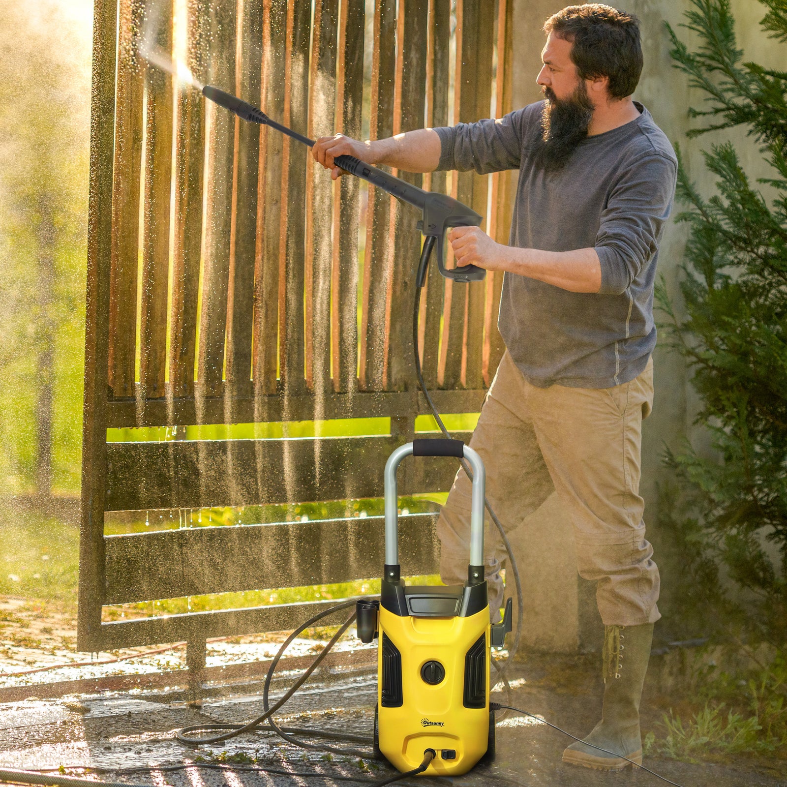 1800w Pressure Washer, 150 Bar | Yellow