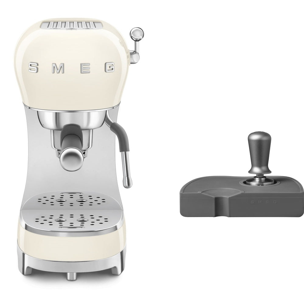 Ecf02 Espresso Machine + Coffee Tamper Set | Cream